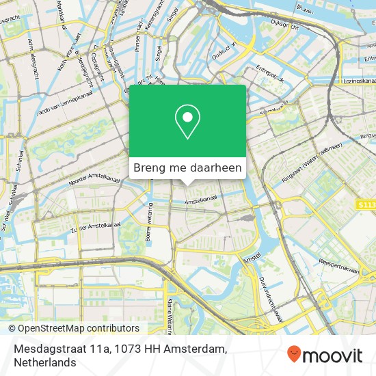 Mesdagstraat 11a, 1073 HH Amsterdam kaart