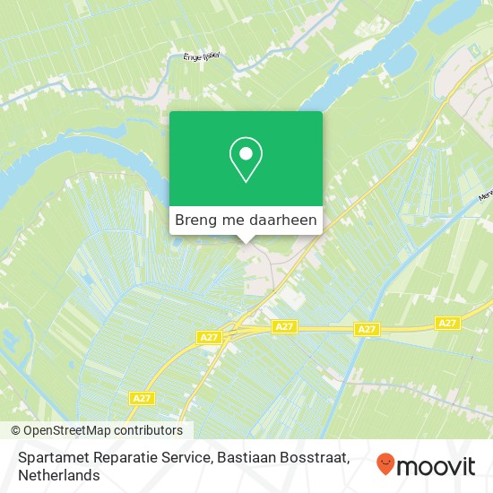 Spartamet Reparatie Service, Bastiaan Bosstraat kaart