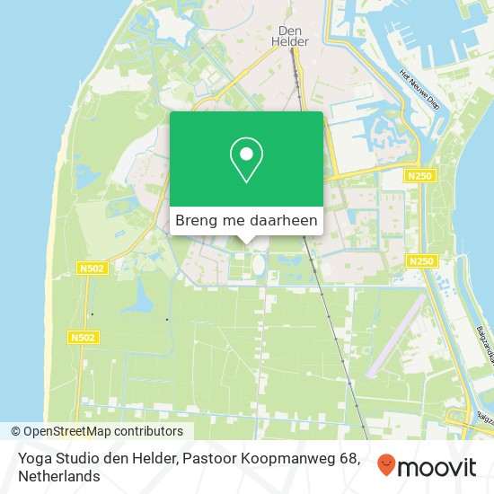 Yoga Studio den Helder, Pastoor Koopmanweg 68 kaart