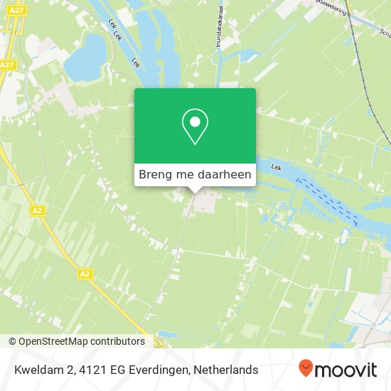 Kweldam 2, 4121 EG Everdingen kaart