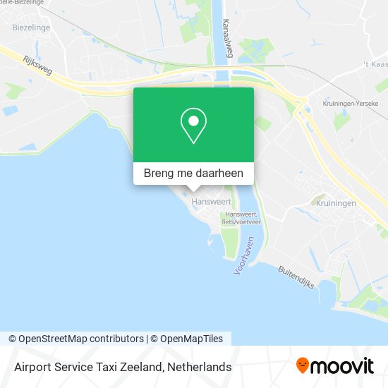 Airport Service Taxi Zeeland kaart