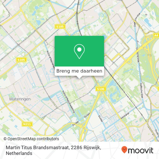 Martin Titus Brandsmastraat, 2286 Rijswijk kaart