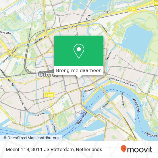 Meent 118, 3011 JS Rotterdam kaart
