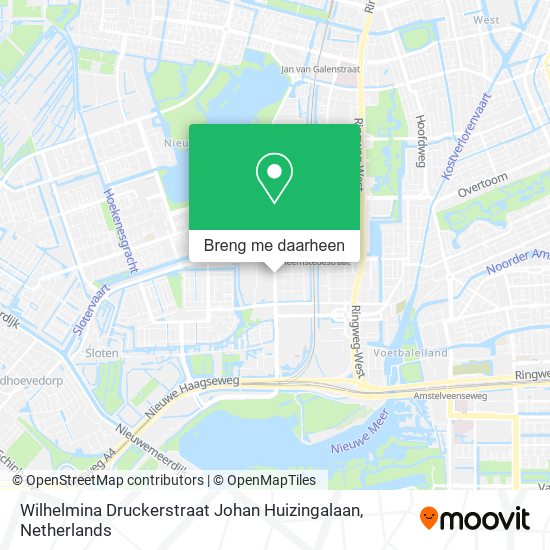 Wilhelmina Druckerstraat Johan Huizingalaan kaart