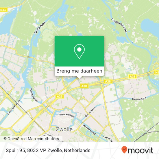 Spui 195, 8032 VP Zwolle kaart