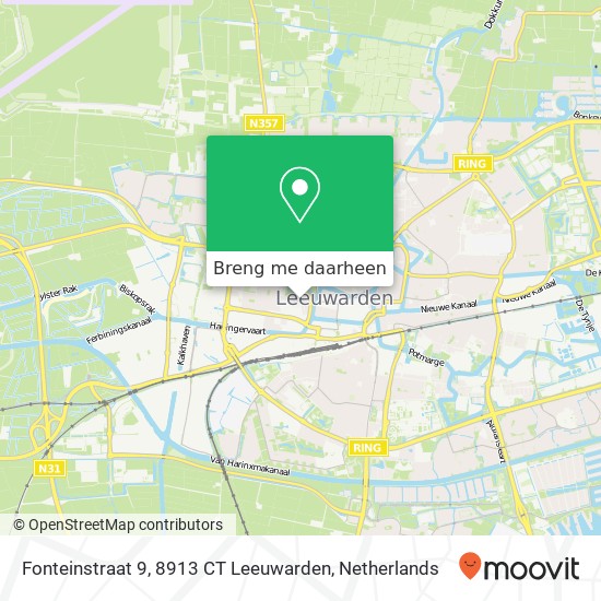 Fonteinstraat 9, 8913 CT Leeuwarden kaart