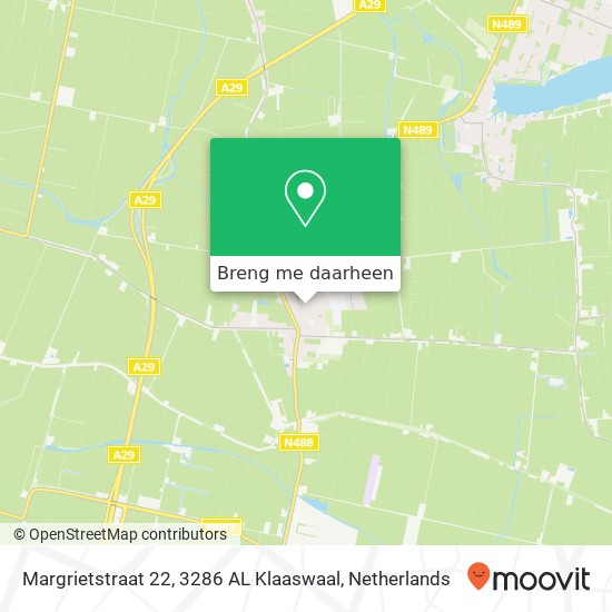 Margrietstraat 22, 3286 AL Klaaswaal kaart