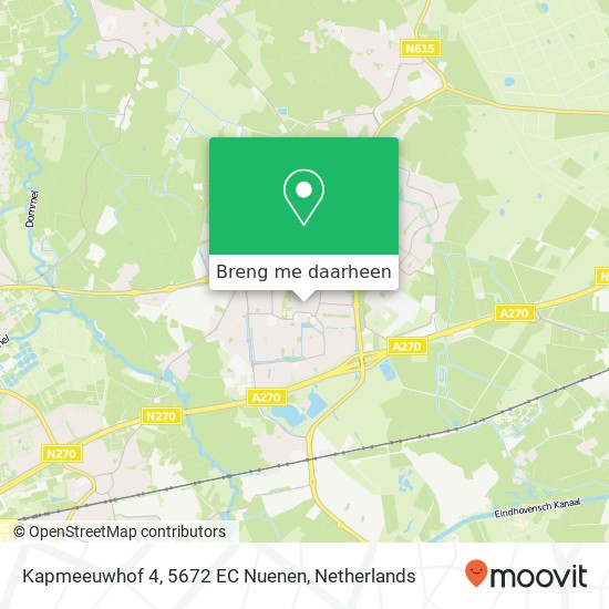 Kapmeeuwhof 4, 5672 EC Nuenen kaart