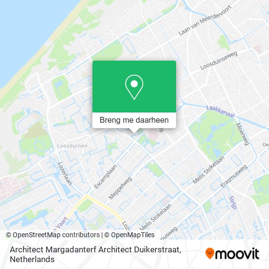 Architect Margadanterf Architect Duikerstraat kaart