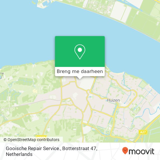 Gooische Repair Service., Botterstraat 47 kaart