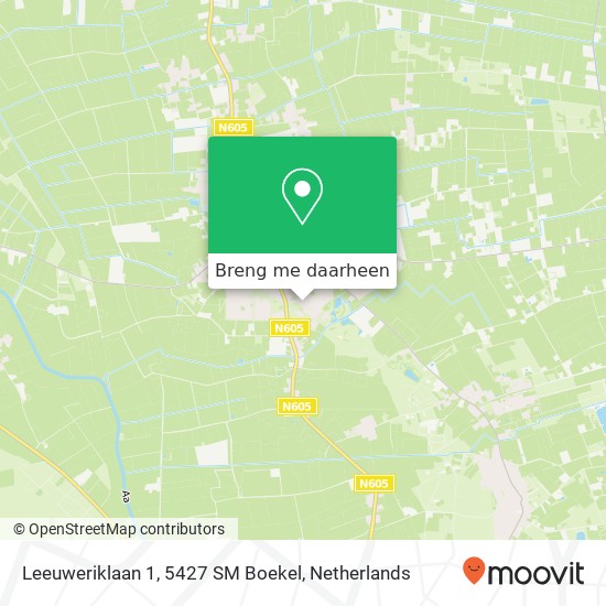 Leeuweriklaan 1, 5427 SM Boekel kaart