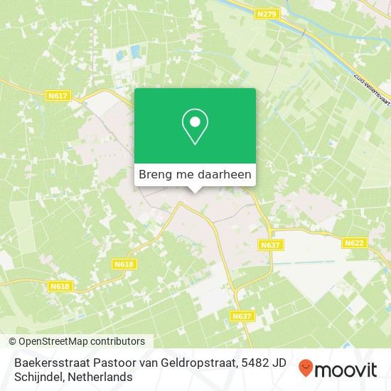 Baekersstraat Pastoor van Geldropstraat, 5482 JD Schijndel kaart