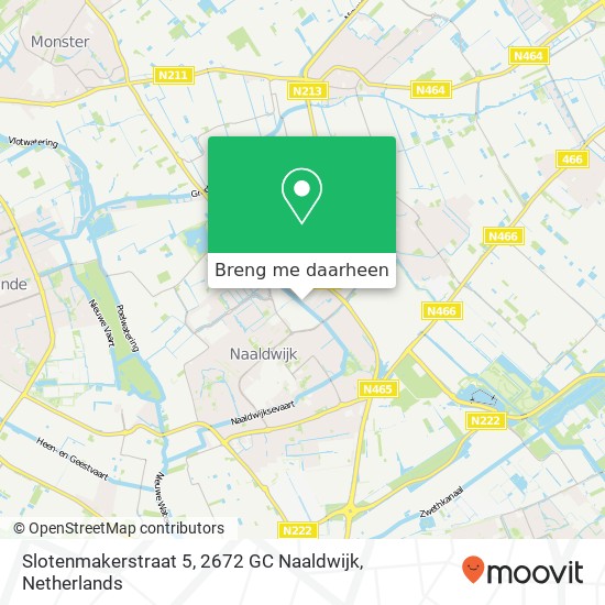 Slotenmakerstraat 5, 2672 GC Naaldwijk kaart