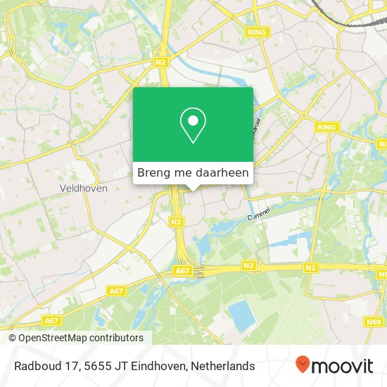 Radboud 17, 5655 JT Eindhoven kaart