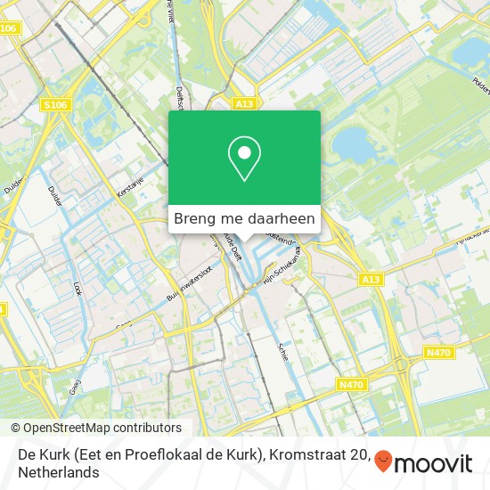 De Kurk (Eet en Proeflokaal de Kurk), Kromstraat 20 kaart