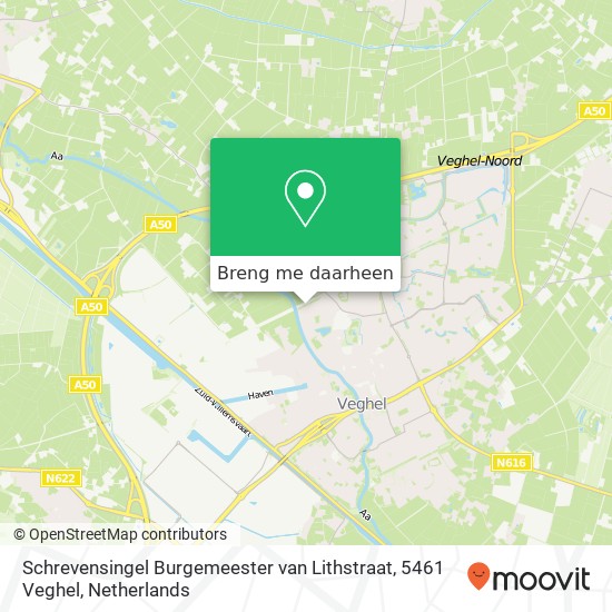 Schrevensingel Burgemeester van Lithstraat, 5461 Veghel kaart