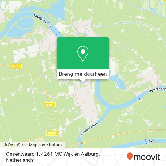 Ossenwaard 1, 4261 MC Wijk en Aalburg kaart