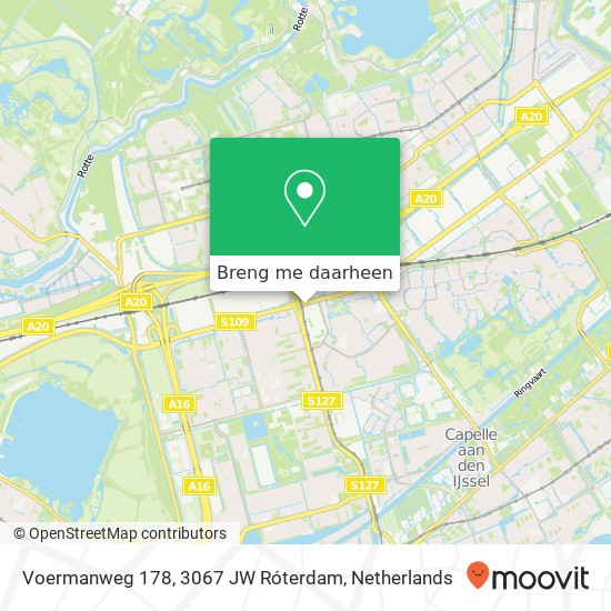 Voermanweg 178, 3067 JW Róterdam kaart
