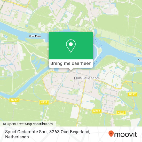 Spuid Gedempte Spui, 3263 Oud-Beijerland kaart