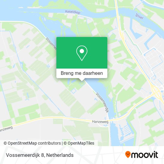 Vossemeerdijk 8, 8251 PN Dronten kaart