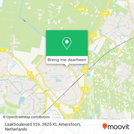 Laakboulevard 326, 3825 KL Amersfoort kaart