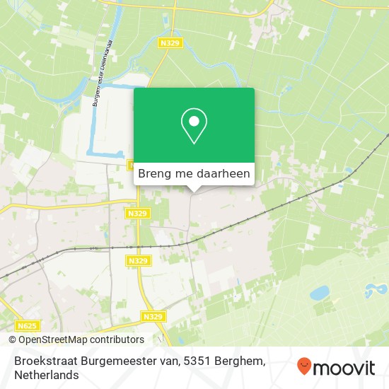 Broekstraat Burgemeester van, 5351 Berghem kaart