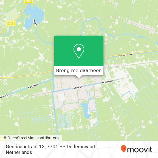 Gentiaanstraat 13, 7701 EP Dedemsvaart kaart