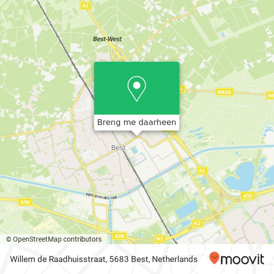 Willem de Raadhuisstraat, 5683 Best kaart