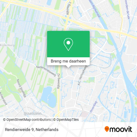 Rendierweide 9 kaart