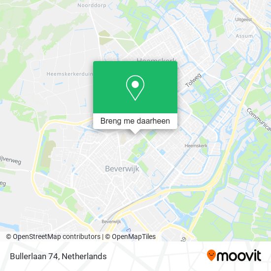 Bullerlaan 74 kaart