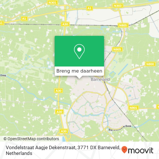 Vondelstraat Aagje Dekenstraat, 3771 DX Barneveld kaart