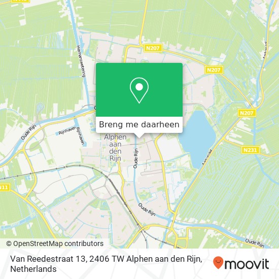 Van Reedestraat 13, 2406 TW Alphen aan den Rijn kaart