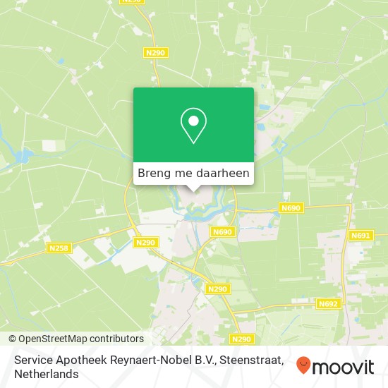 Service Apotheek Reynaert-Nobel B.V., Steenstraat kaart