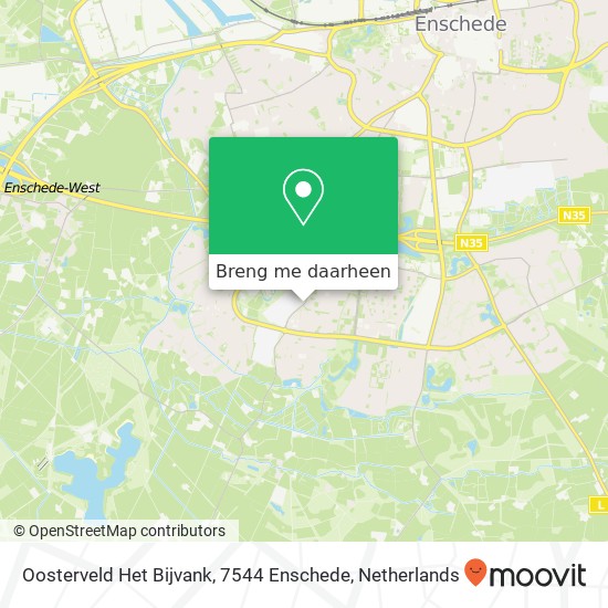 Oosterveld Het Bijvank, 7544 Enschede kaart