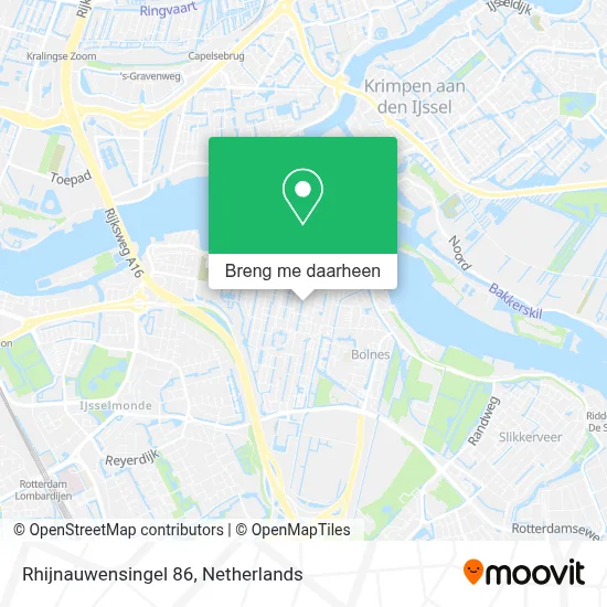 Rhijnauwensingel 86 kaart