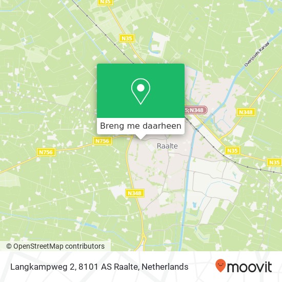 Langkampweg 2, 8101 AS Raalte kaart