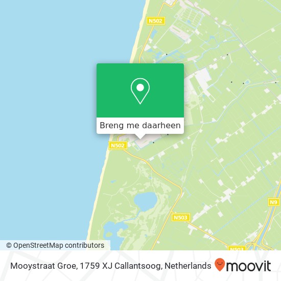 Mooystraat Groe, 1759 XJ Callantsoog kaart