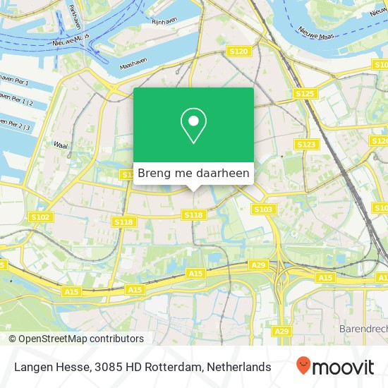 Langen Hesse, 3085 HD Rotterdam kaart