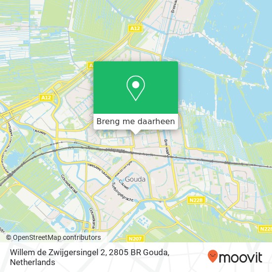 Willem de Zwijgersingel 2, 2805 BR Gouda kaart