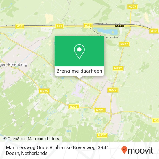 Mariniersweg Oude Arnhemse Bovenweg, 3941 Doorn kaart