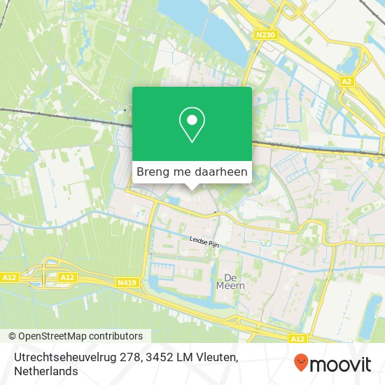 Utrechtseheuvelrug 278, 3452 LM Vleuten kaart