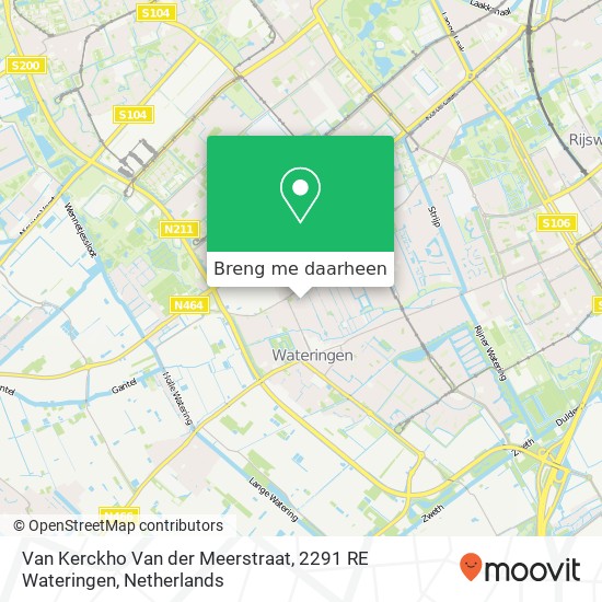 Van Kerckho Van der Meerstraat, 2291 RE Wateringen kaart