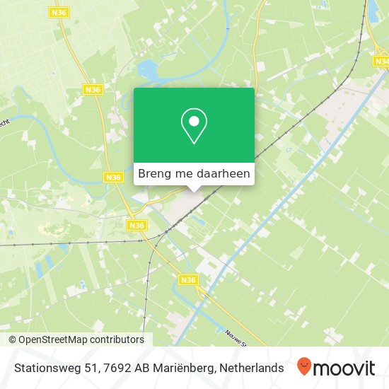 Stationsweg 51, 7692 AB Mariënberg kaart