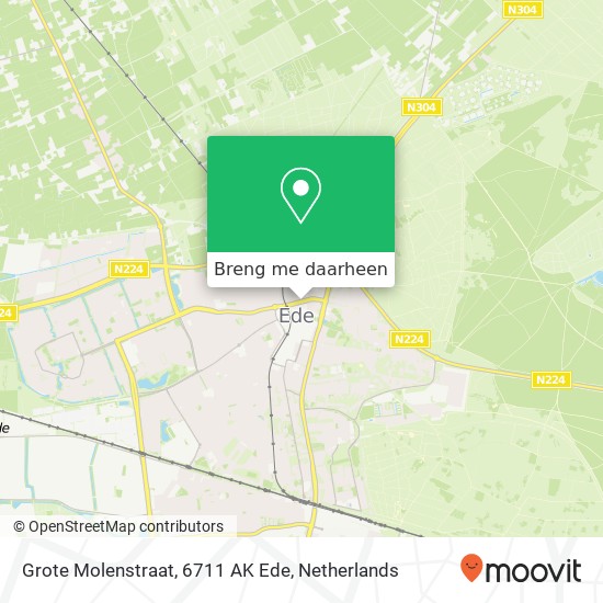 Grote Molenstraat, 6711 AK Ede kaart