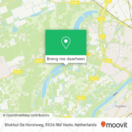 Blokhut De Horstweg, 5926 RM Venlo kaart