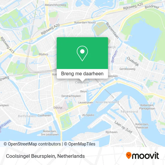 Coolsingel Beursplein kaart