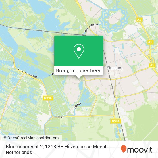 Bloemenmeent 2, 1218 BE Hilversumse Meent kaart