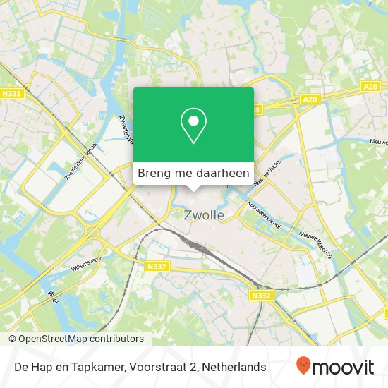 De Hap en Tapkamer, Voorstraat 2 kaart