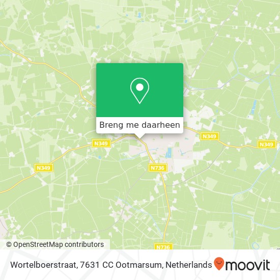 Wortelboerstraat, 7631 CC Ootmarsum kaart