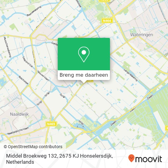 Middel Broekweg 132, 2675 KJ Honselersdijk kaart